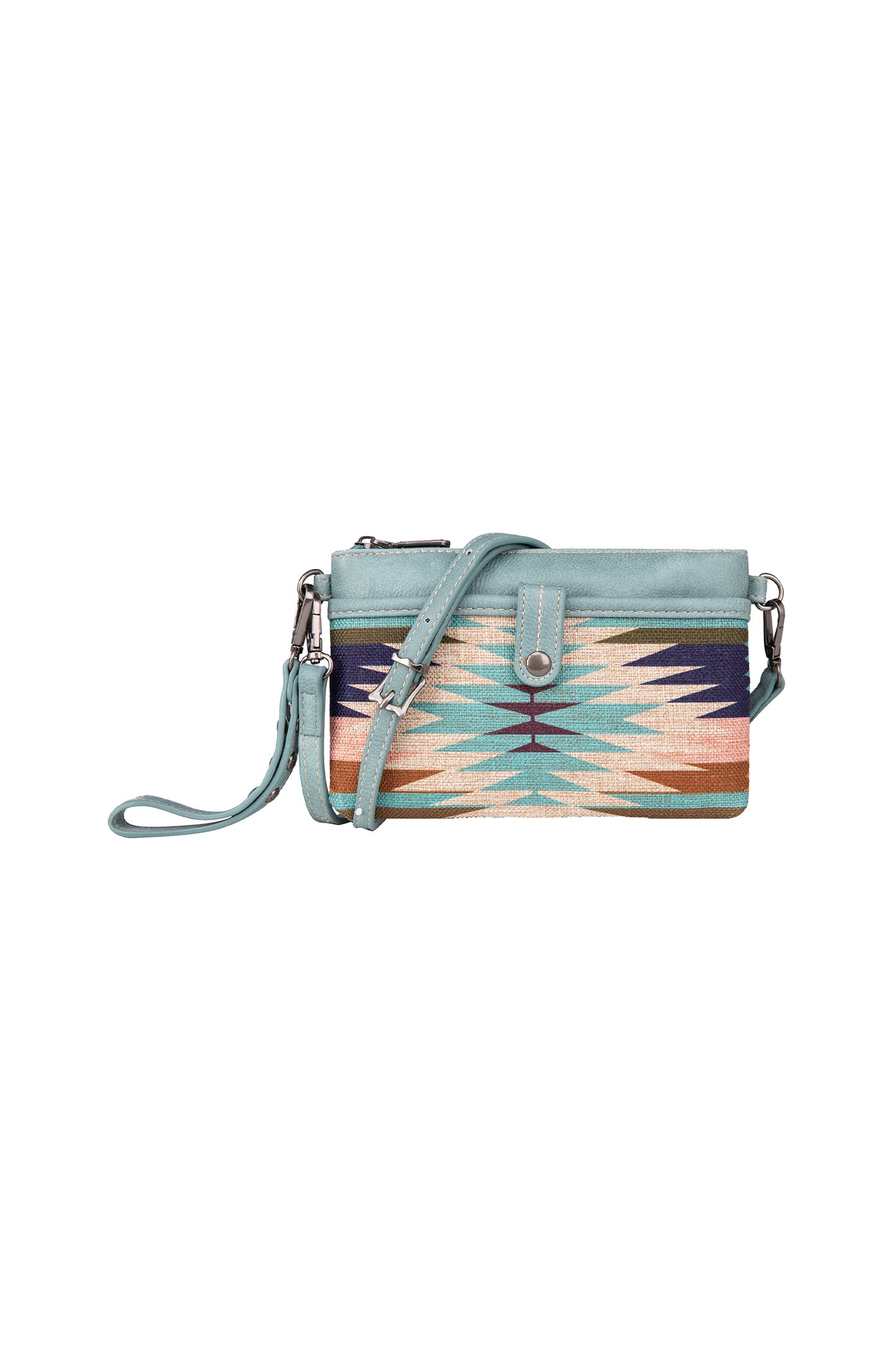 Wrangler Aztec Clutch Bag - Blue/Multi - X4S2977BAG