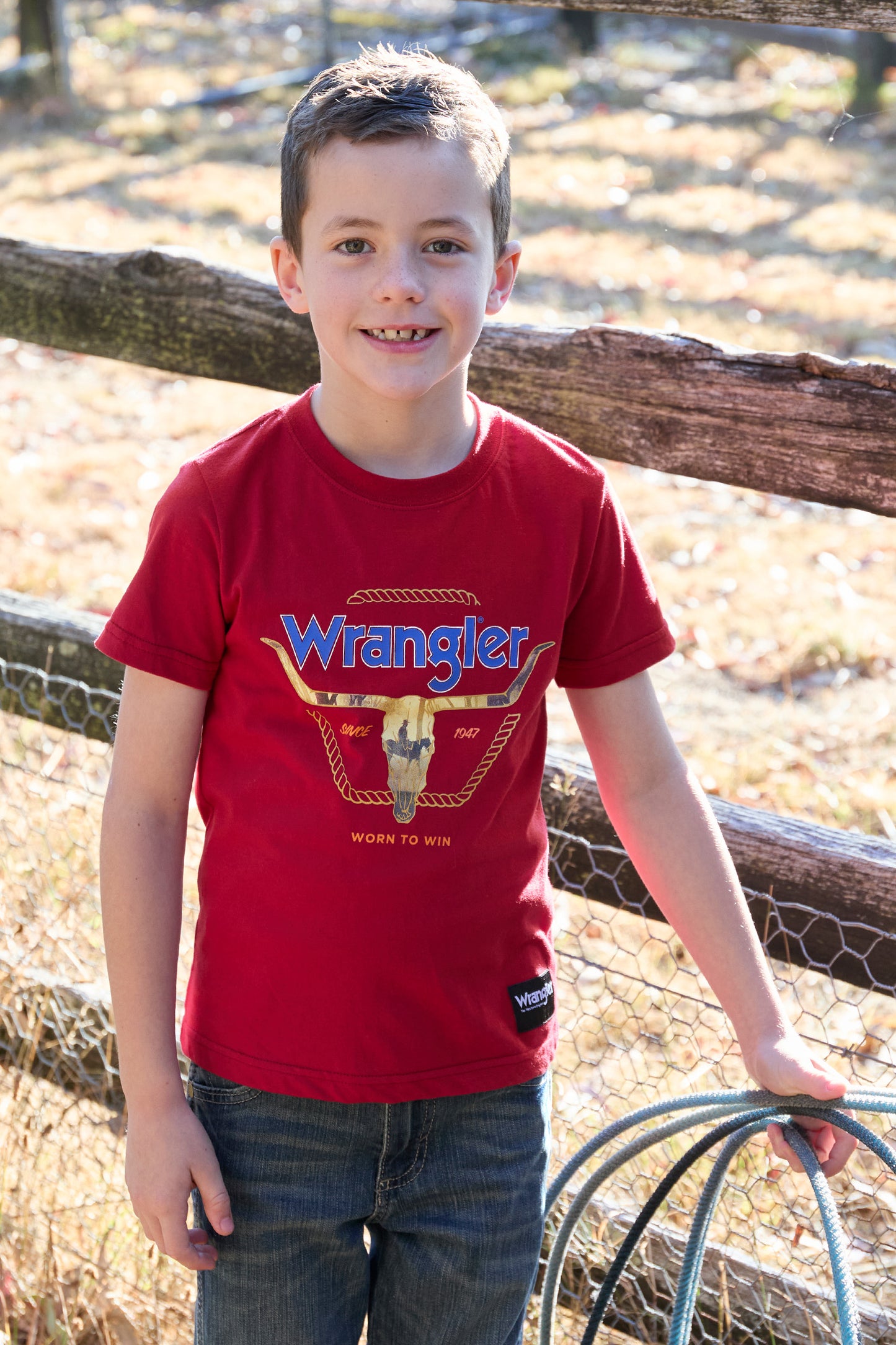 Wrangler Boys Theo S/S Tee - Red - X4S3557172