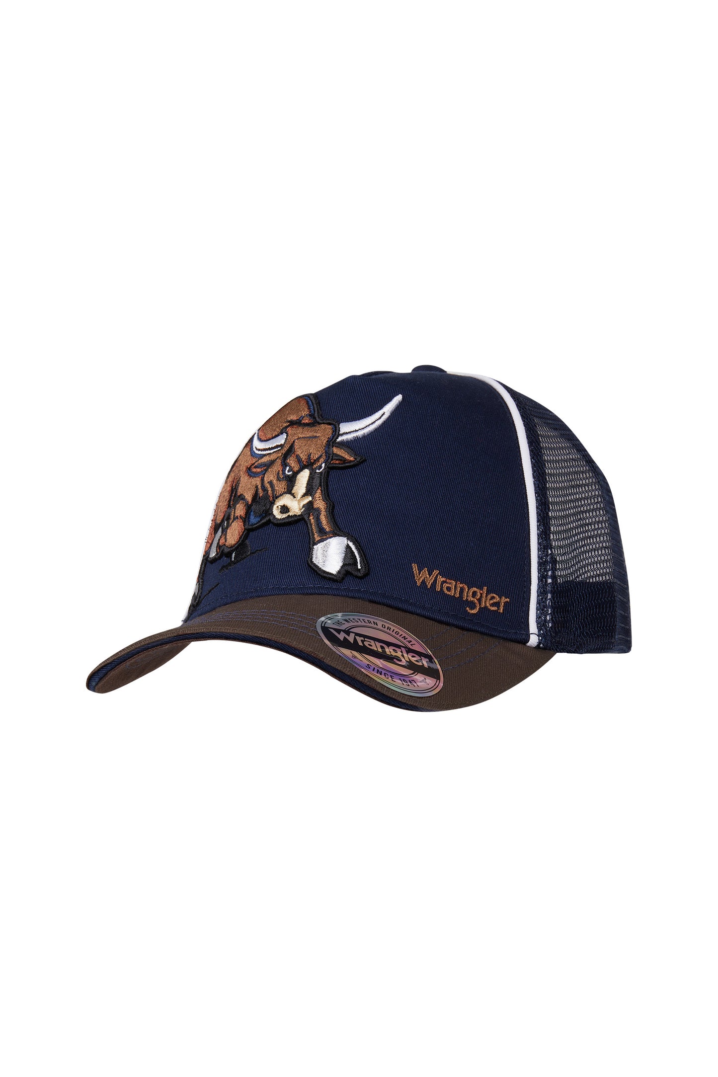 Wrangler Kids Brendon Trucker Cap - Dark Tan/Navy - X4S3948CAP