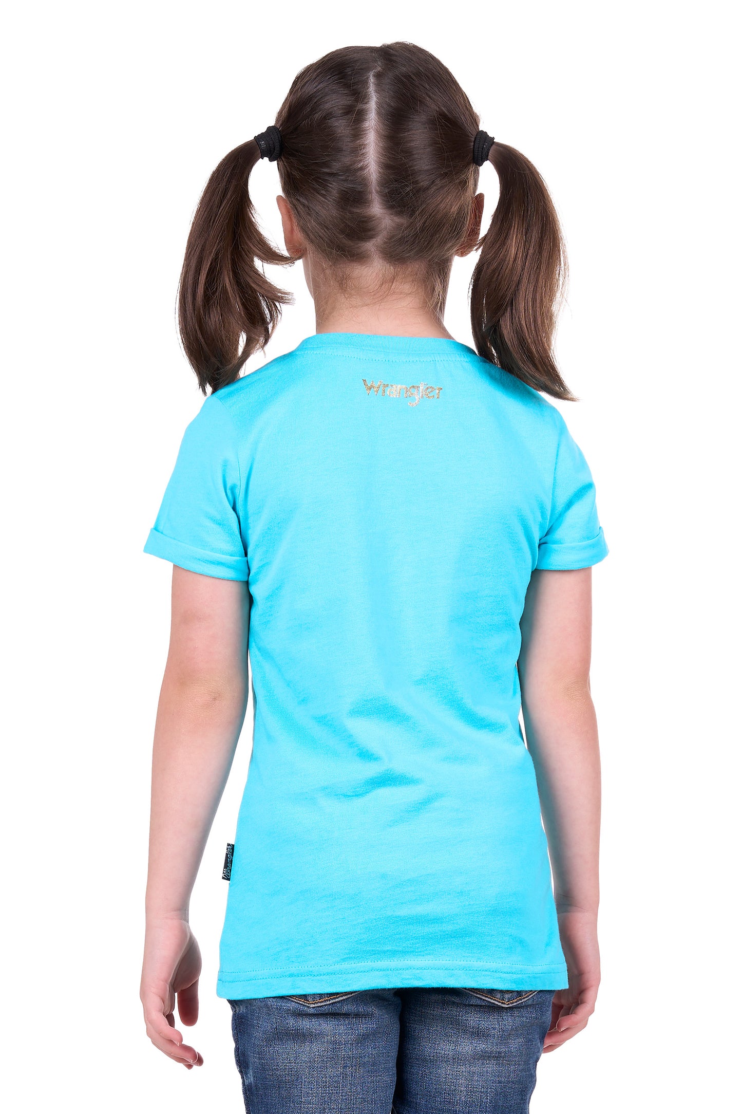 Wrangler Girls Pippa Short Sleeve Tee - Aqua - X4S5598202