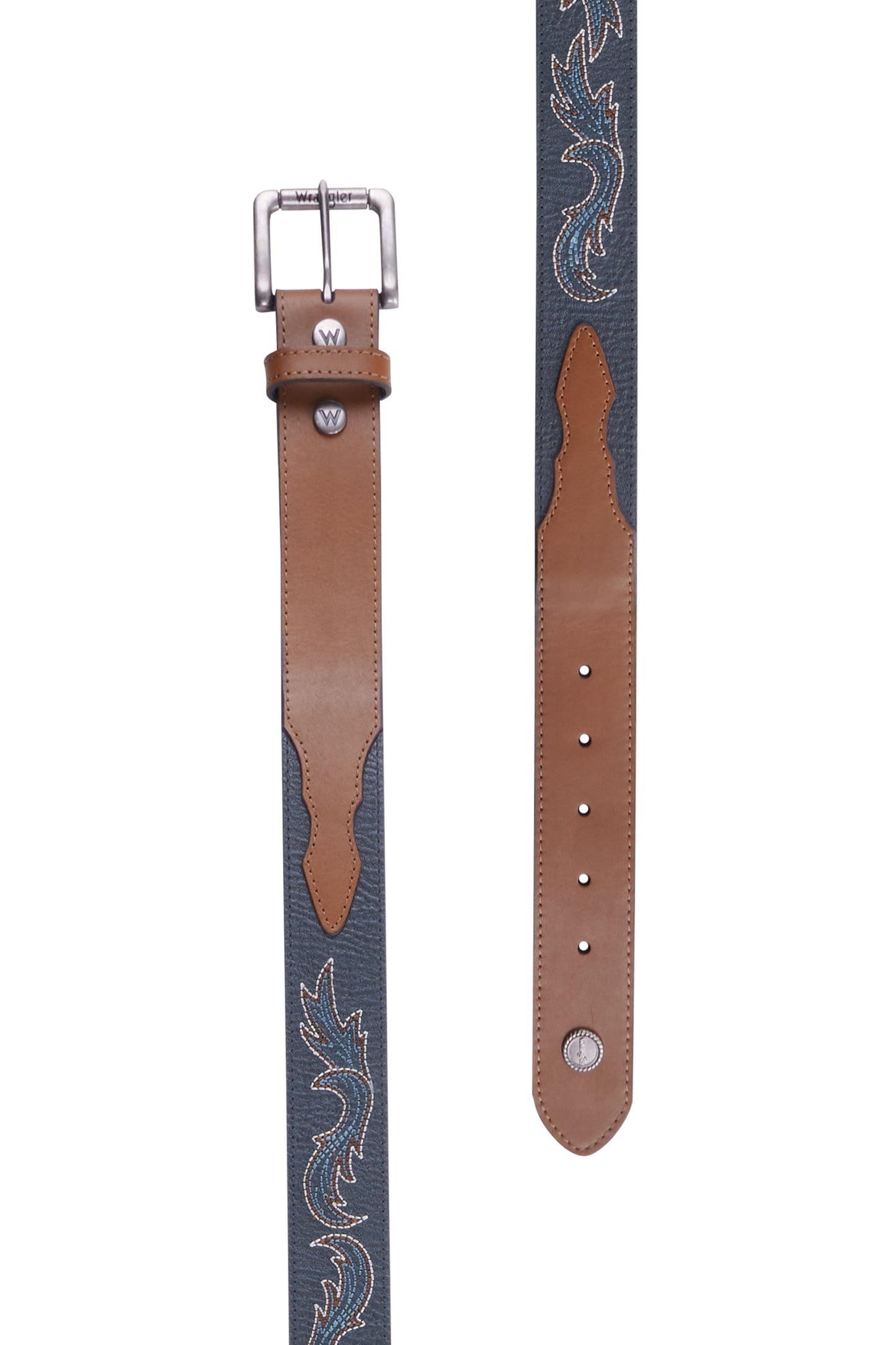 Wrangler Aiden Belt - Navy/Tan - X4W1943BLT