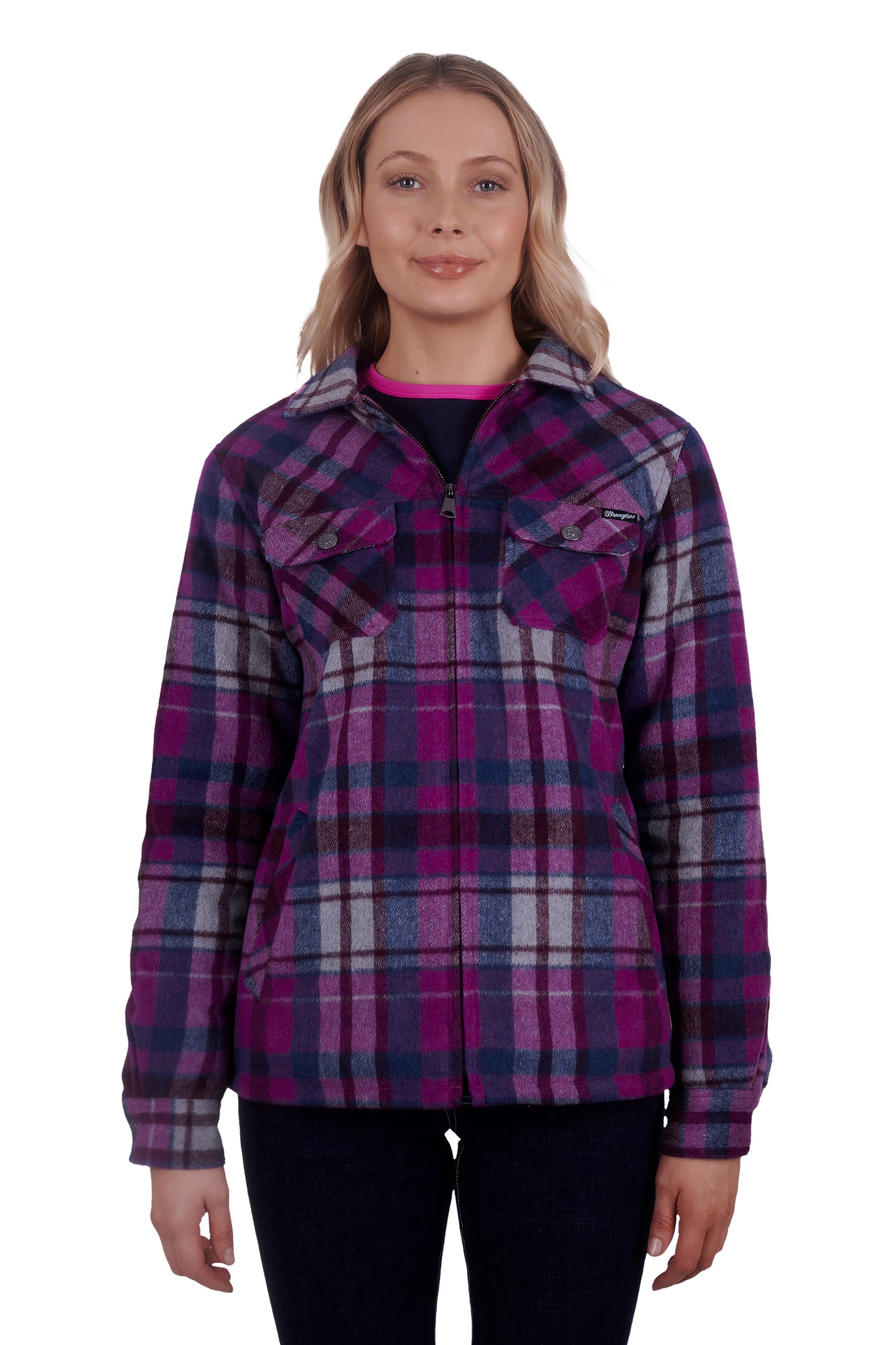 Wrangler Ladies Nevada Shirt Jacket - Pink - X4W2776093