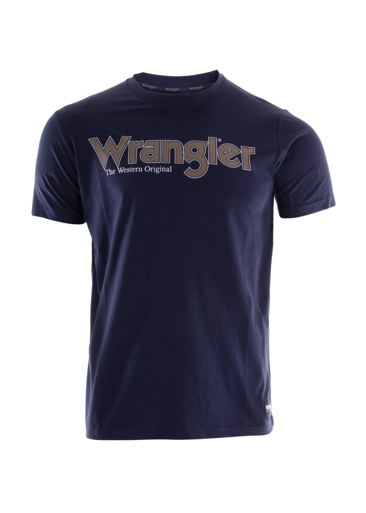 Wrangler Mens Ryder Logo S/S Tee - Navy - XCP1557969