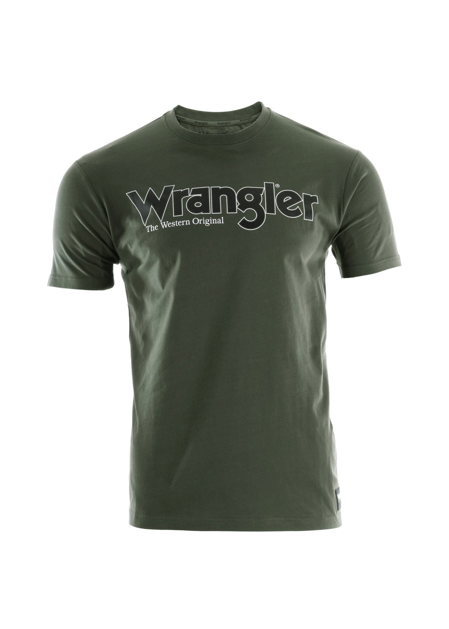 Wrangler Mens Ryder Logo S/S Tee - Cypress - XCP1557969