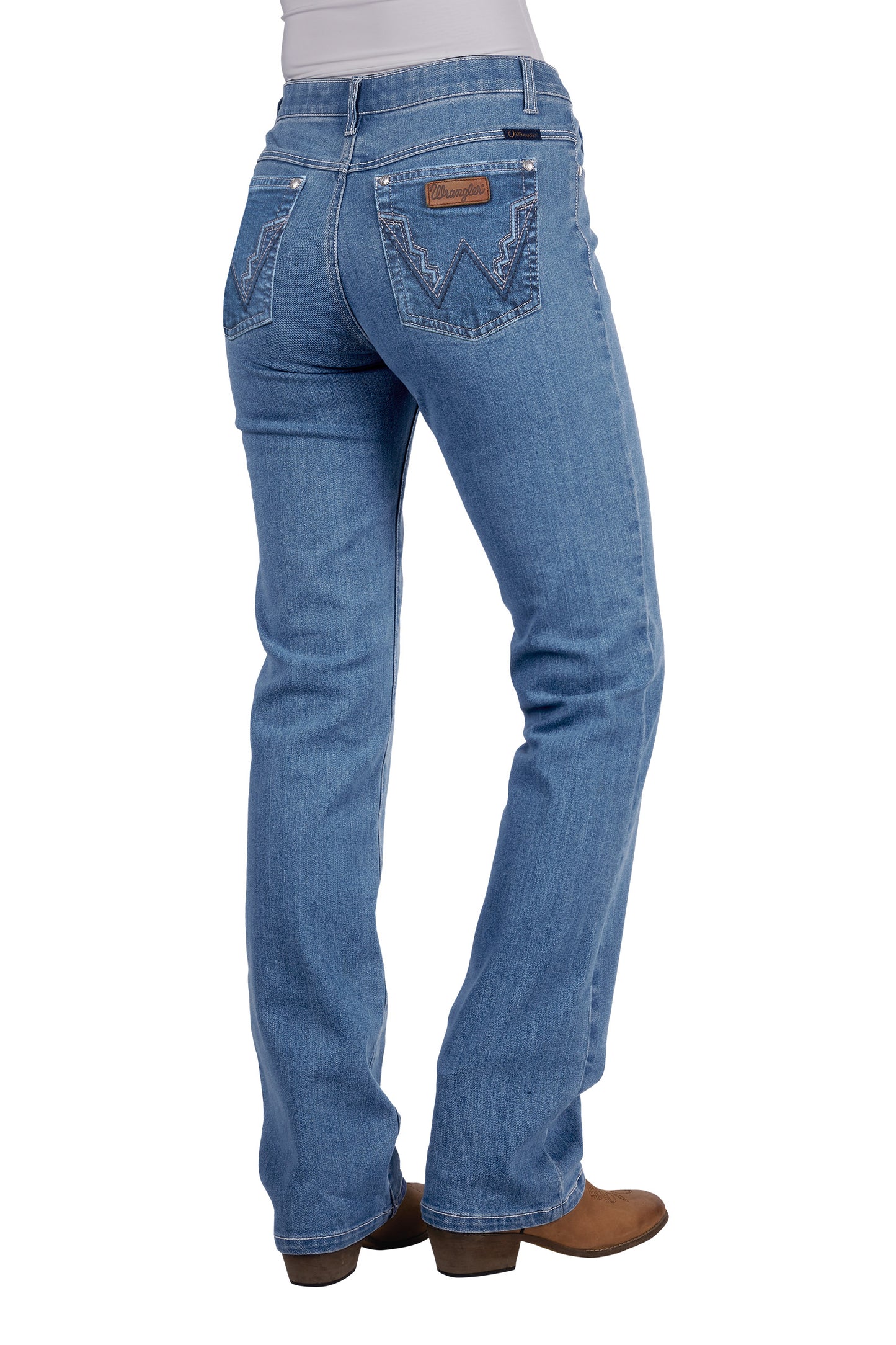 Wrangler Ladies Chara Jean Willow - 34" Leg - Faded Blue - XCP2251216