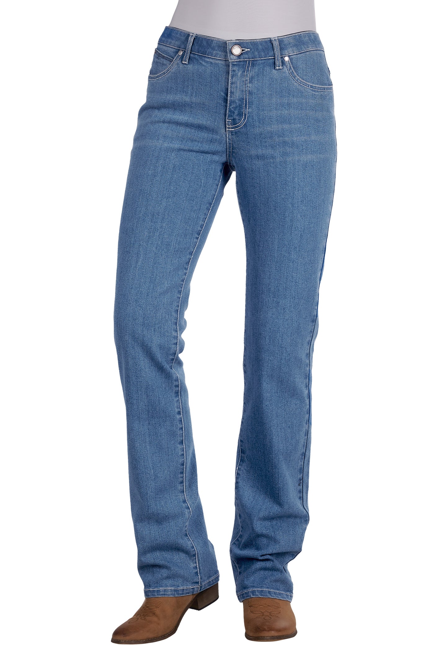 Wrangler Ladies Chara Jean Willow - 34" Leg - Faded Blue - XCP2251216