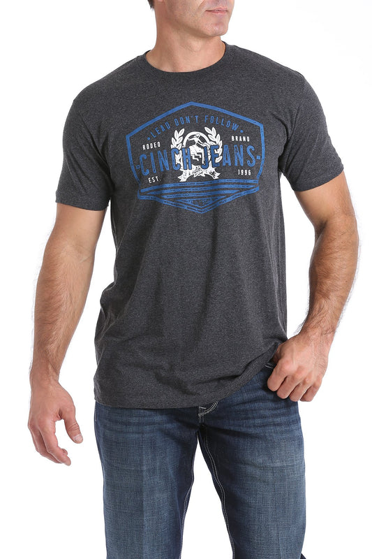 Cinch Mens Classic Logo Tee - Black Heather - MTT1690374