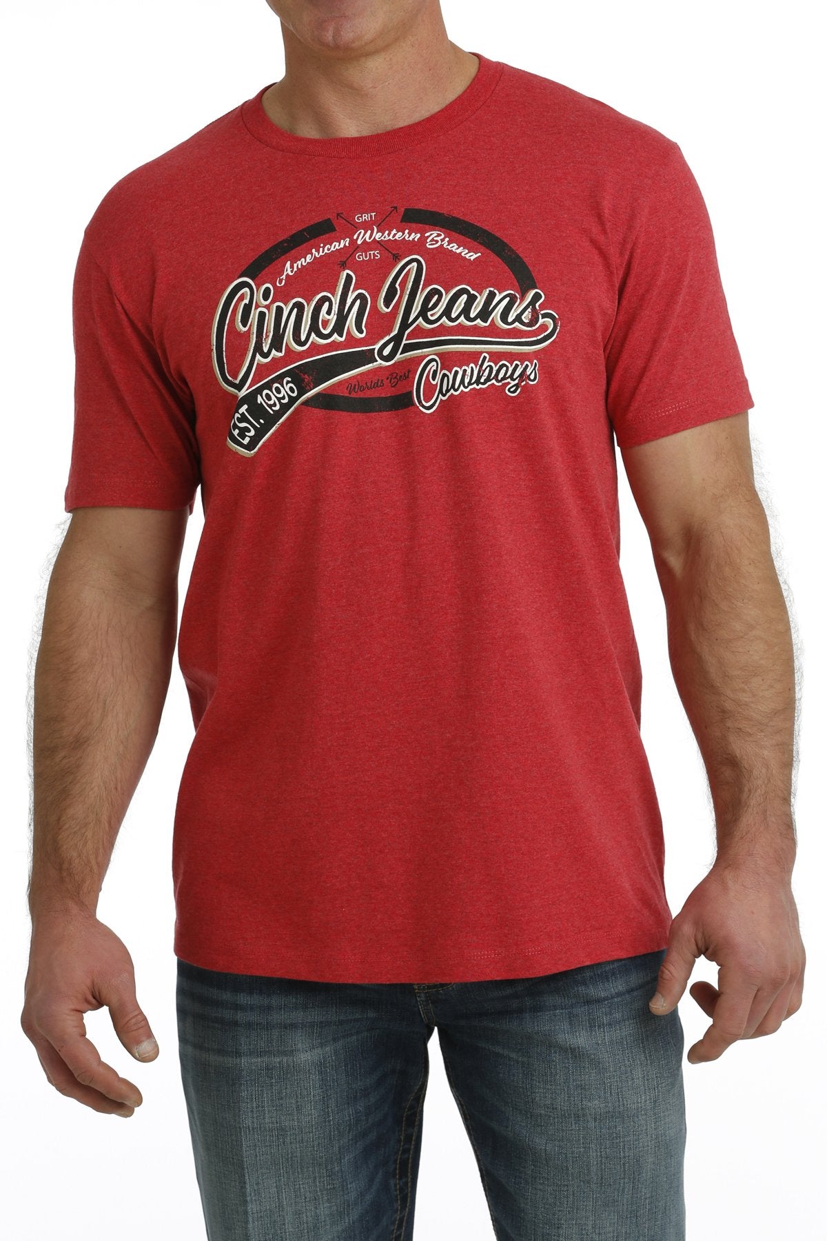 Cinch Mens Cinch Jeans Cowboy Tee - Red - MTT1690610