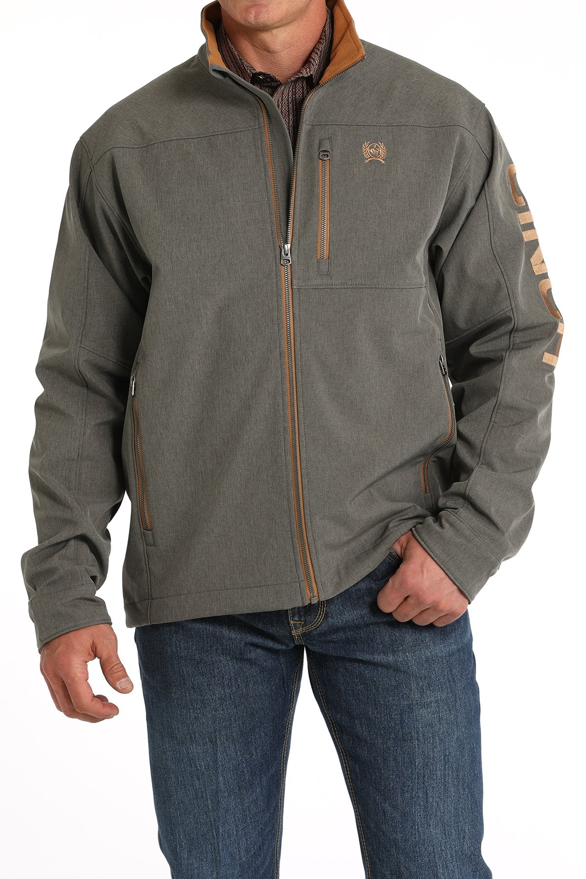 Cinch Mens Bonded Jacket - Charcoal/Copper - MWJ1583006