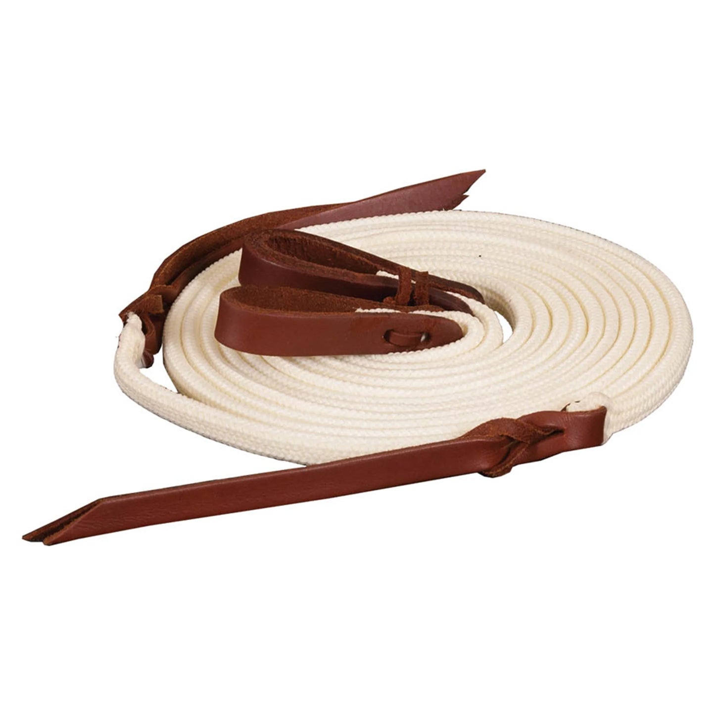 Ezy Ride Split Rein - 1/2" 8' Natural - REMU8130