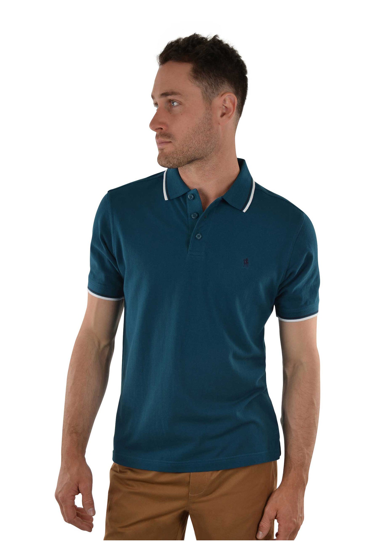 Thomas Cook Mens Fostered Tailored Short Sleeve Polo - Iron Blue - TCP1506037