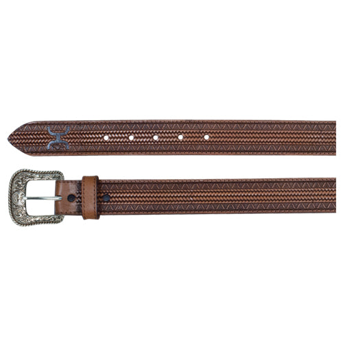 Hooey Geometric Tooled  Mens Belt