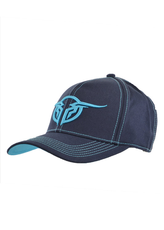 Bullzye Bullring Cap - Navy/Aqua