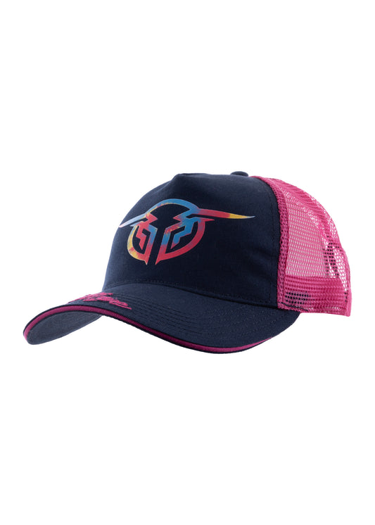 Bullzye Bullring Trucker Cap - Navy/Pink - B2S2900CAP