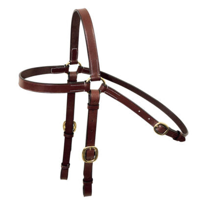 Toowoomba Saddlery Tanami Bridle Head 3/4" (19mm) Full Brass - BDLTAN19FB