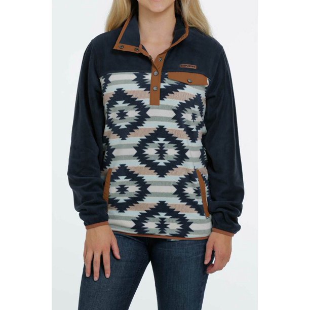 Cinch Ladies Navy Aztec Pullover-MAK9819001 – Sheps Outfitters