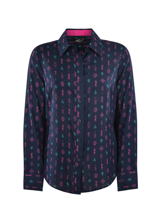 Ladies Pure Western Clara Print L/Sleeve Shirt