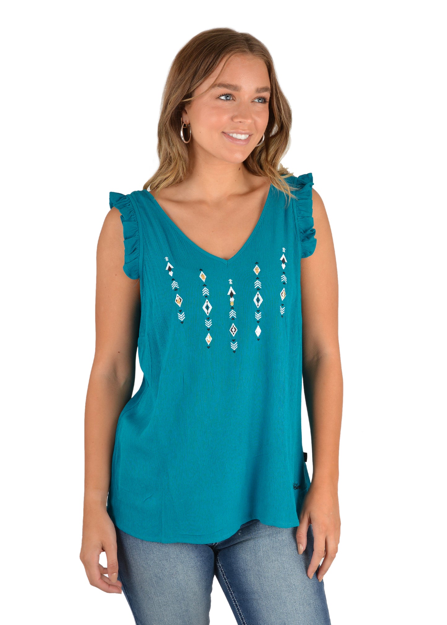 Pure Western Ladies Patty Woven Tank - P2S2597645 - ON SALE