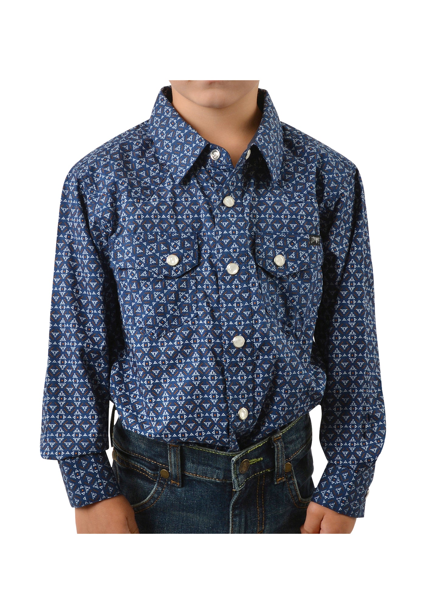 Pure Western Boys Kane Print Western L/S Shirt - P2S3100585