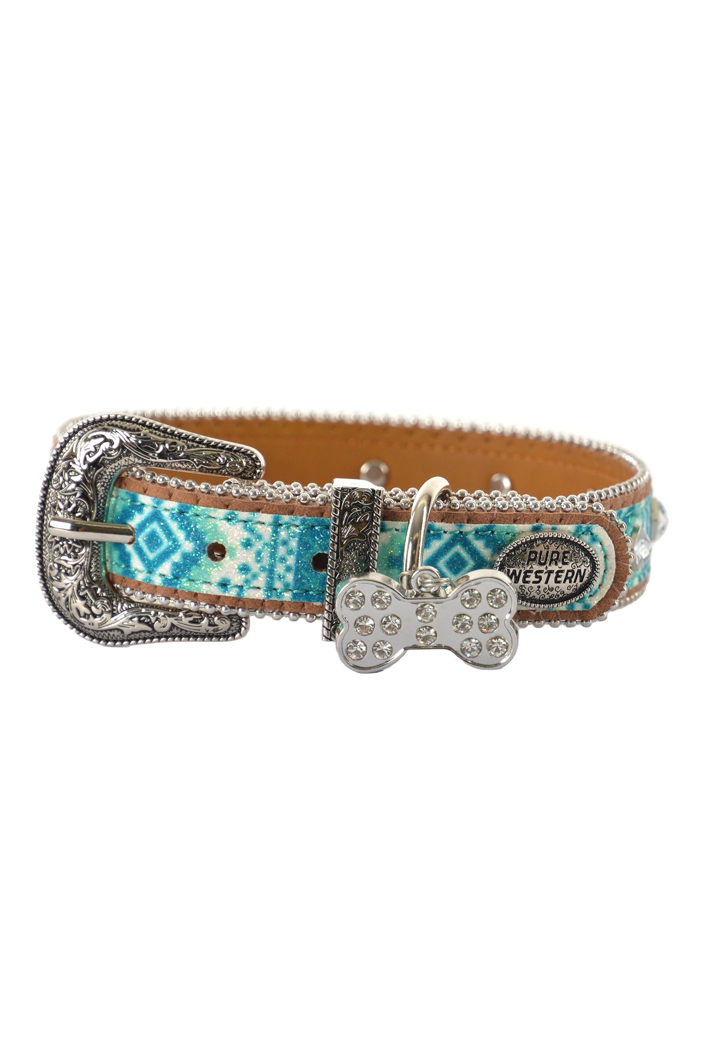 Pure Western Coco Dog Collar - Blue - P3W2998CLR