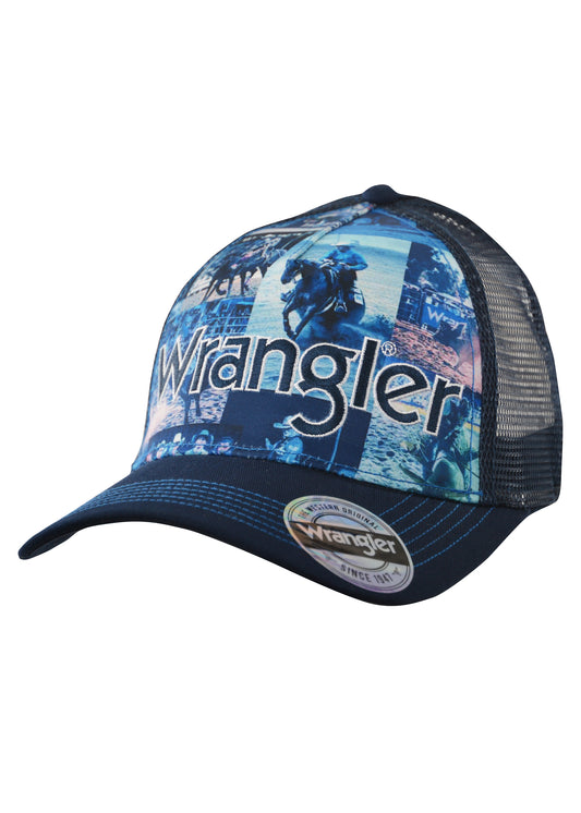 Wrangler Mens Rodeo Ben Trucker Cap - Navy - X1S1986CAP