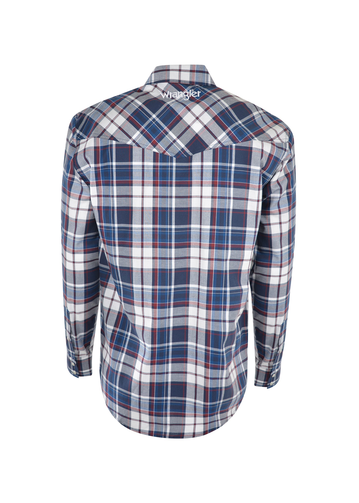 Wrangler Mens Powell Check L/S Shirt - Navy