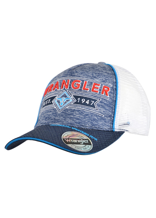 Wrangler Franco High  Profile Trucker Cap - Navy Marle - X2S1990CAP