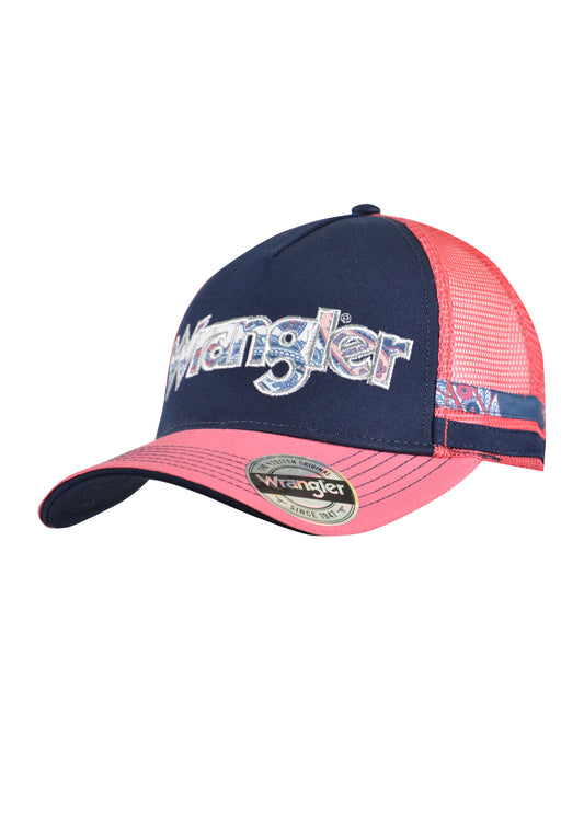 Wrangler Marie Trucker Cap - Navy/Coral - X2S2924CAP