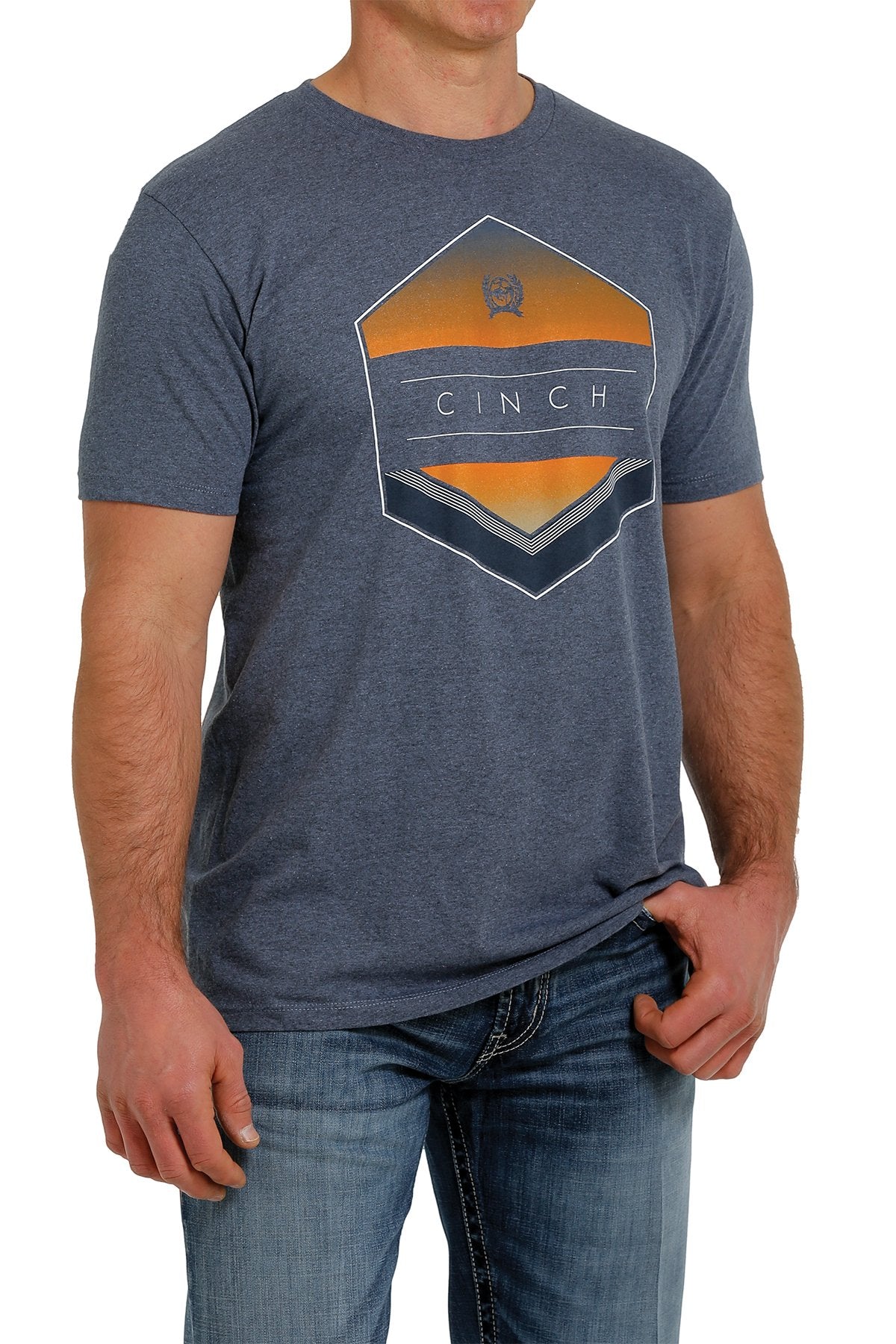 Cinch Mens Crew Neck Logo T Shirt - MTT1690469