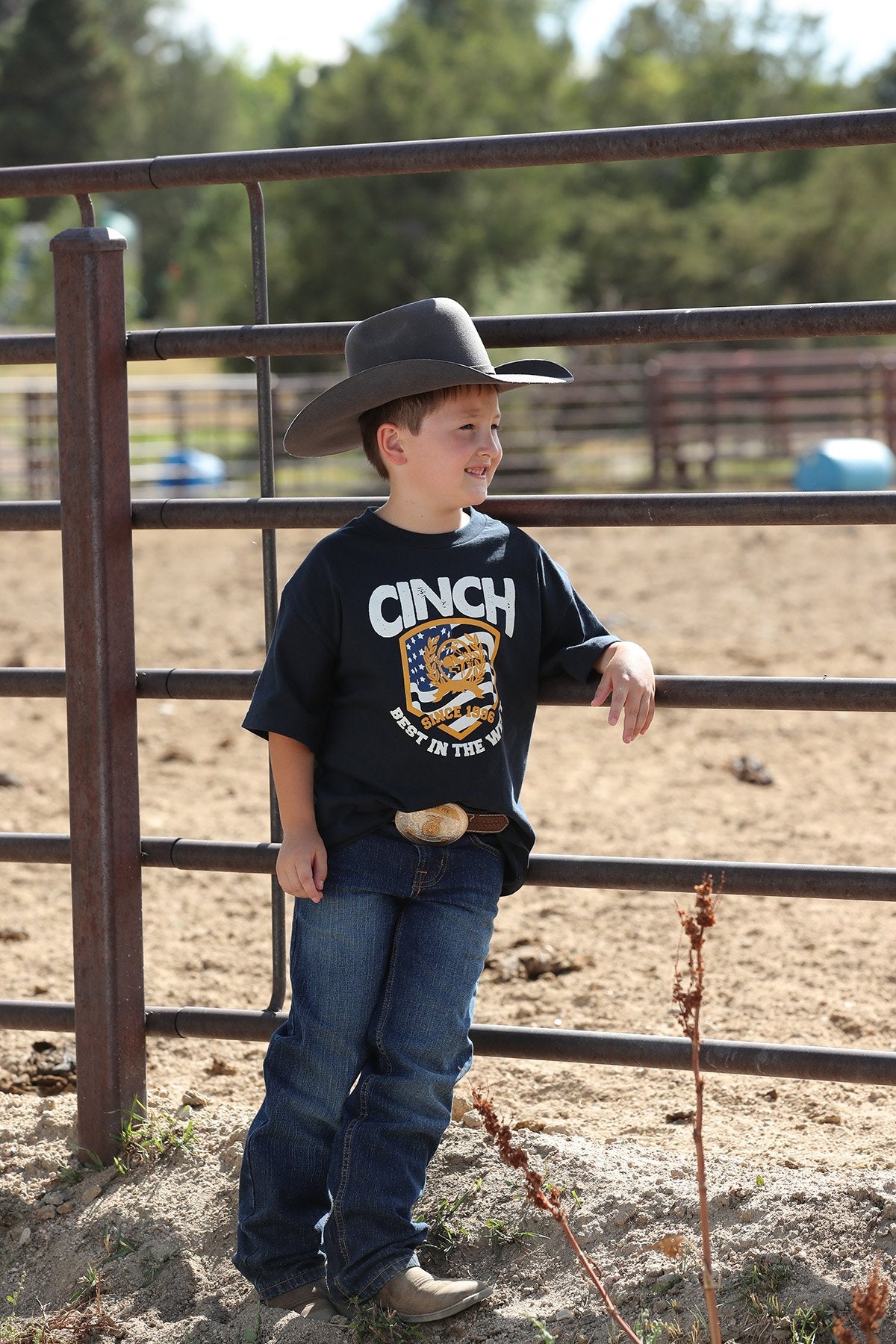 Cinch Boys Best In The West Tee Shirt - Navy - MTT7670121