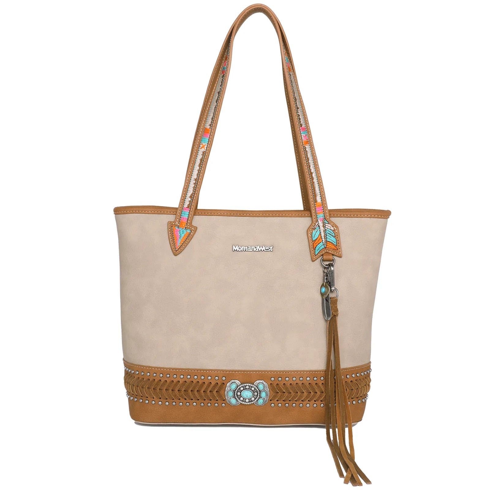 Montana West Concho Collection Concealed Carry Tote - Khaki - MW1112G ...