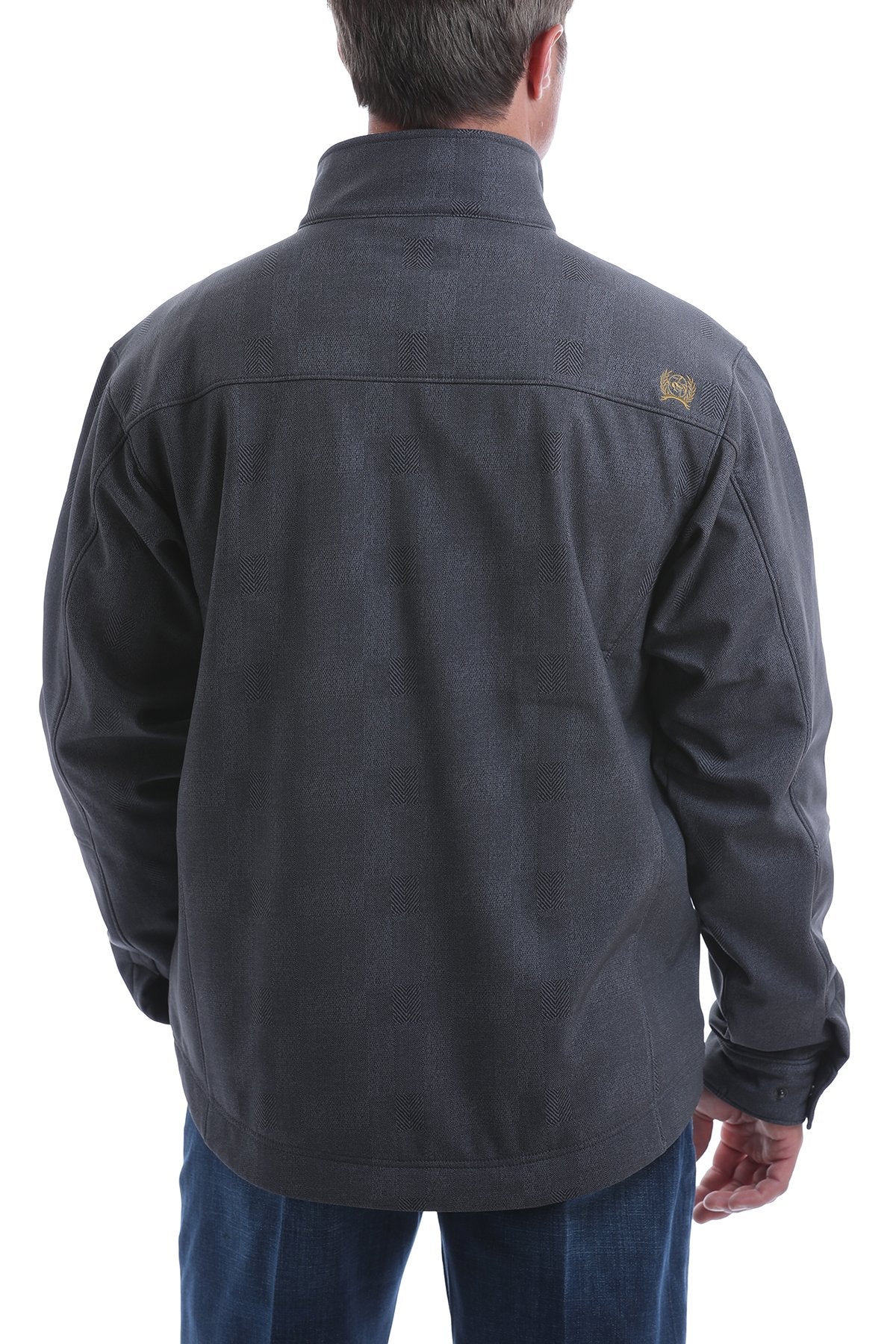 Cinch Mens Printed Bonded Jacket - Charcoal/Tobacco